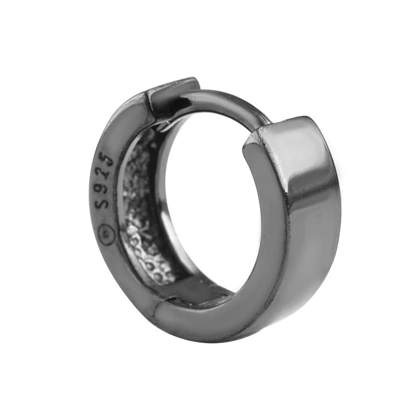 メンズアクセサリー 男性用シンプル輪型フープピアス両耳セット