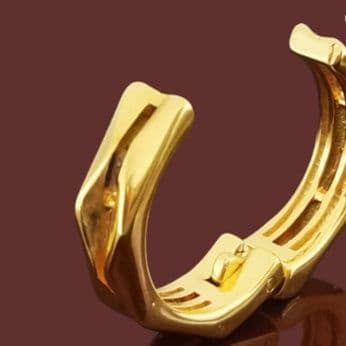 メンズアクセサリー イヤーカフ 波紋デザイン耳元の彫刻美