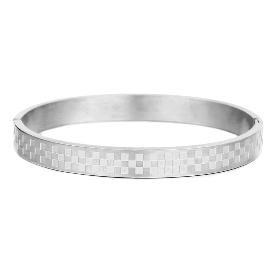 メンズアクセサリー ブレスレット 格子デザインの洗練ブレスレット