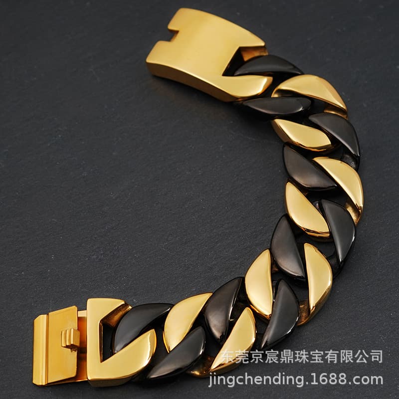 メンズアクセサリー 鎖模様の重厚指輪