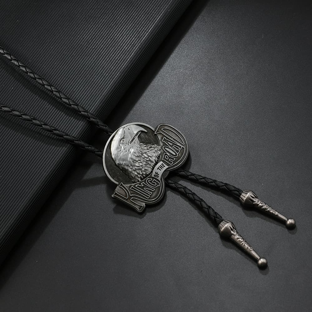 メンズアクセサリー 戦士の魂 ドクロと剣のループタイ